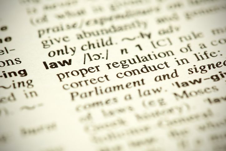 Dictionary definition of the word Law